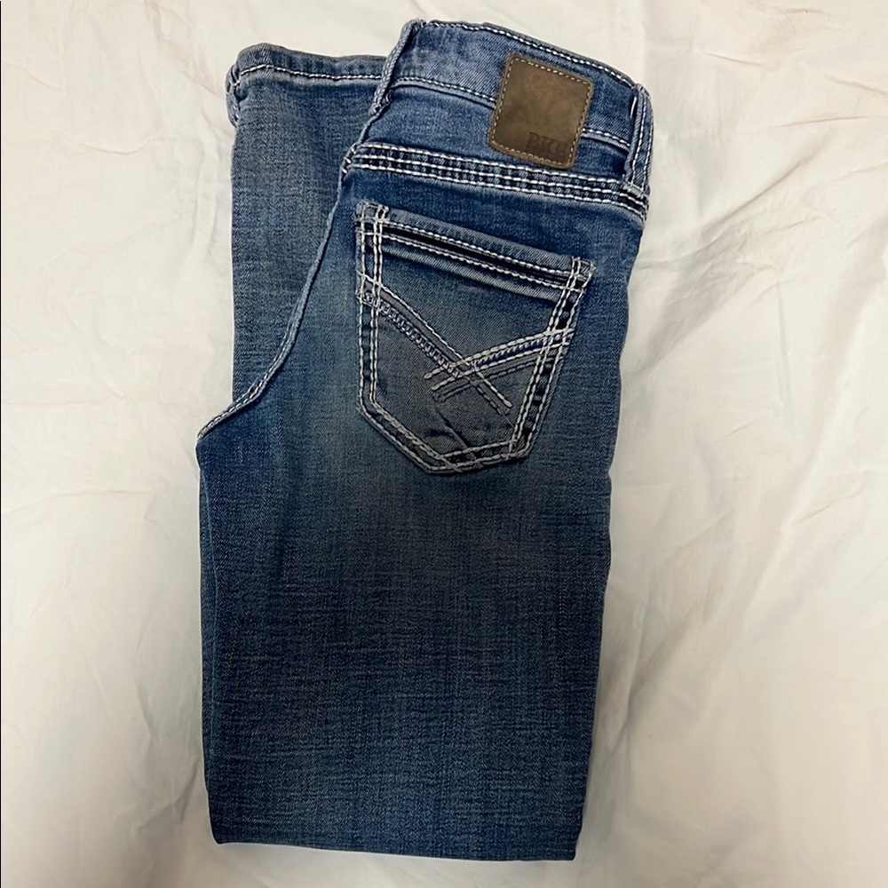 BKE Kids Jeans - Blue with White Stitching